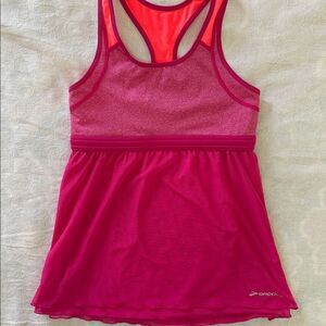 Brooks Running Tank Neon Pink Orange Fancy Size S/P